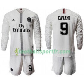Tenue Paris Saint Germain CAVANI 9 Jordan Blanc Enfant Troisieme 2018-2019 Maillot de Foot ML